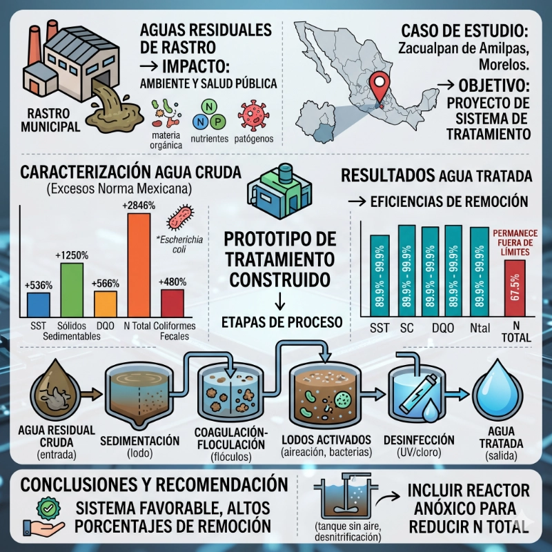 Tratamiento de aguas residuales de rastro: un caso de estudio en México.